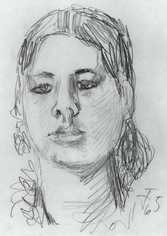 Head of young woman by Otto Dix