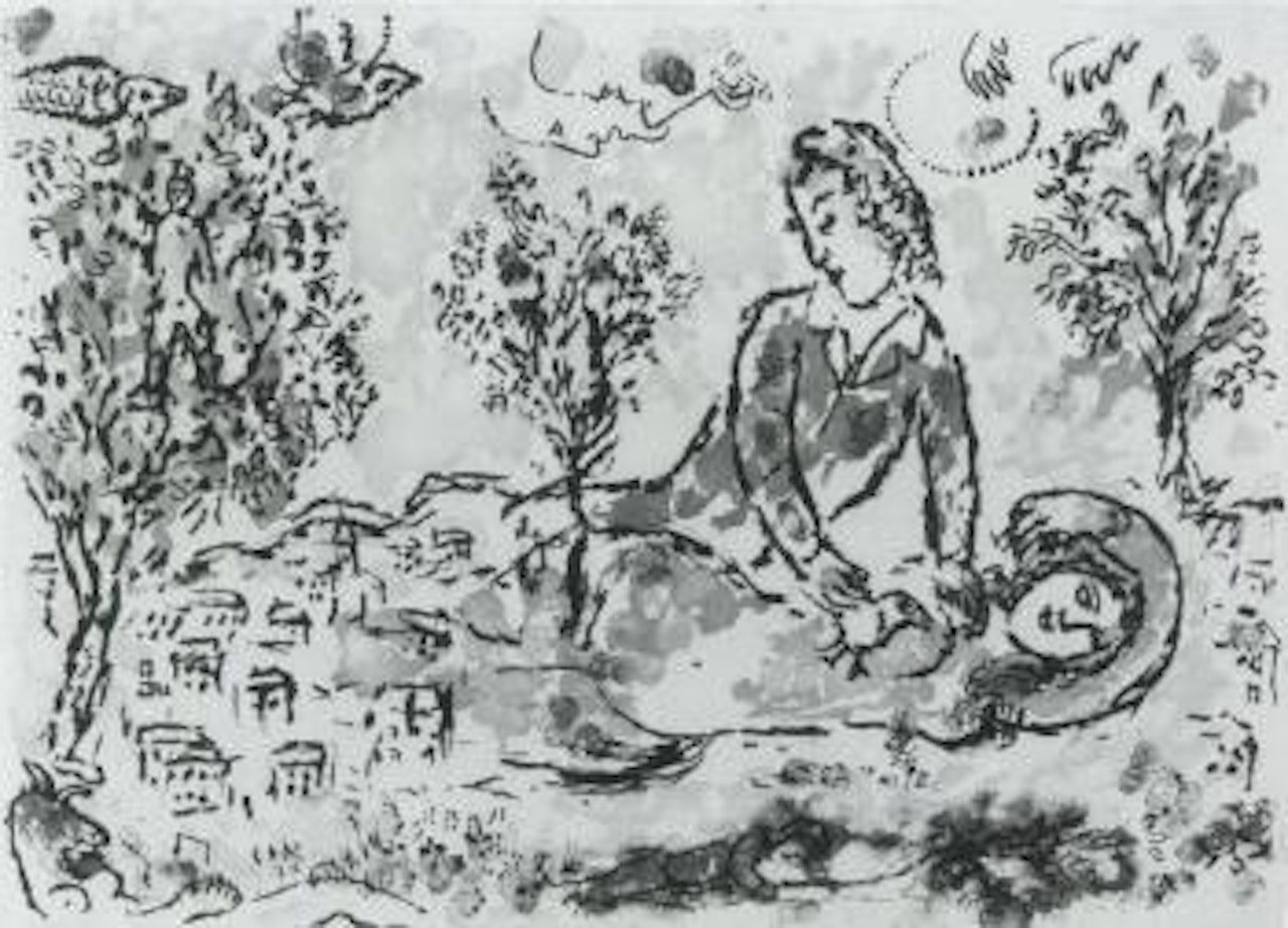 Les amoureux sous l'Arbre by Marc Chagall