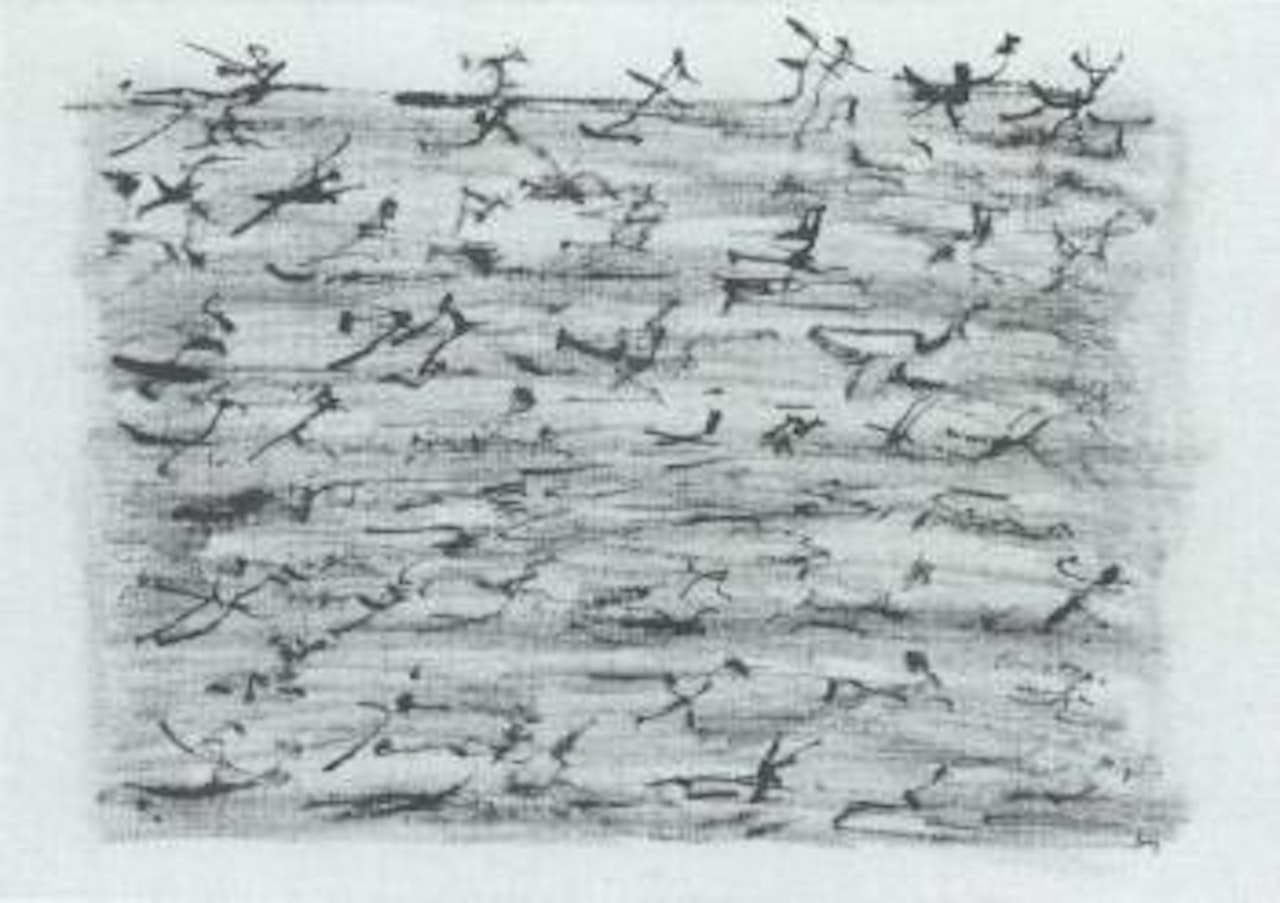 Encre de Chine sur toile by Henri Michaux