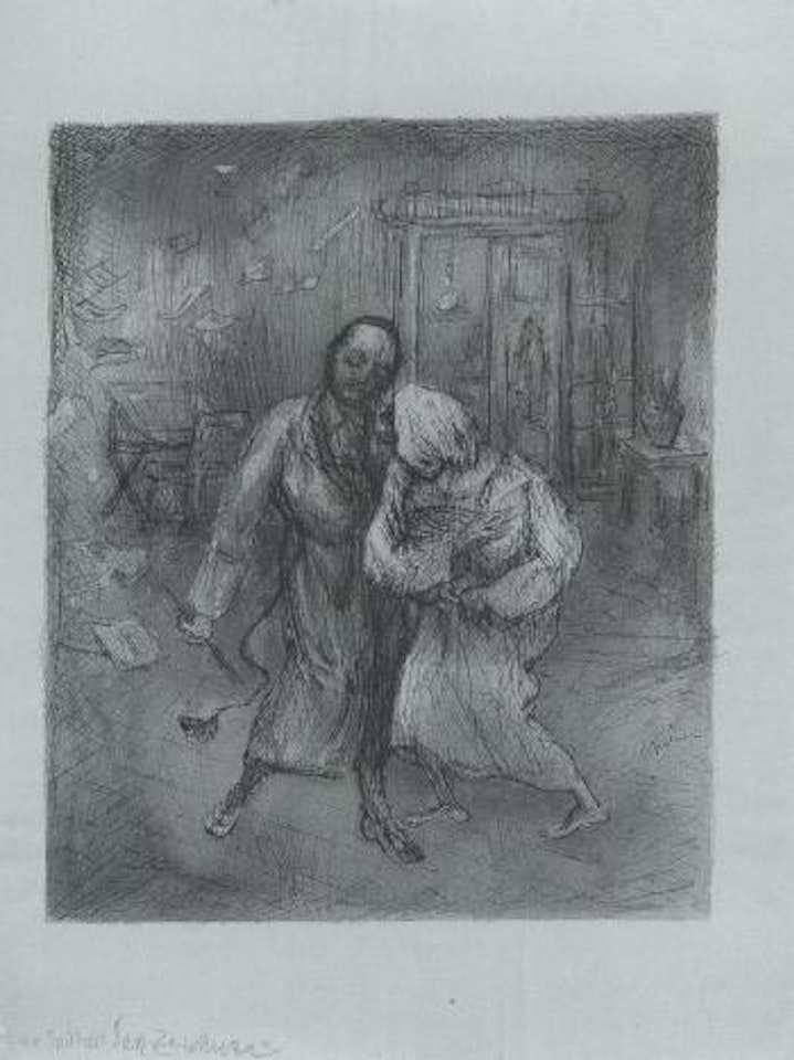 Death is coming for the painter by Alfred Kubin