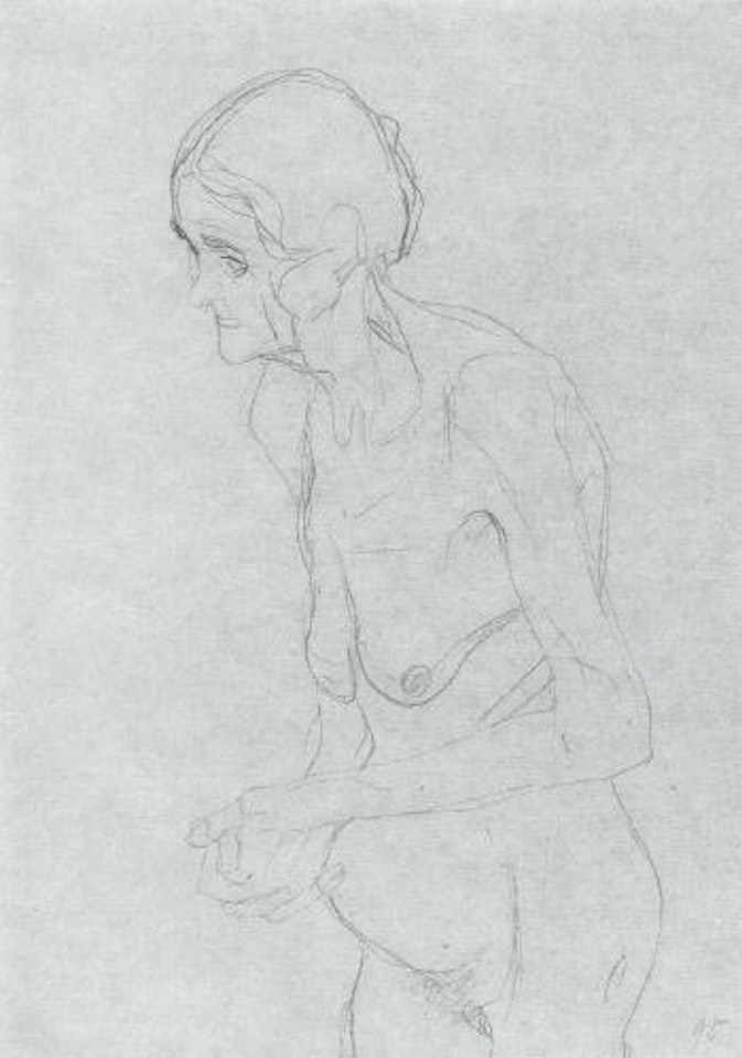 Standing nude by Gustav Klimt