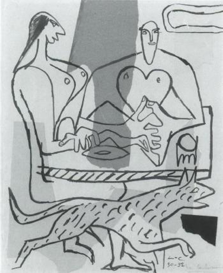Couple avec Chien by Le Corbusier