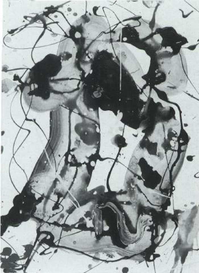 Composition in green and blue by Sam Francis