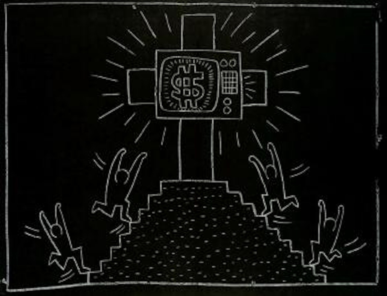 Subway drawing by Keith Haring