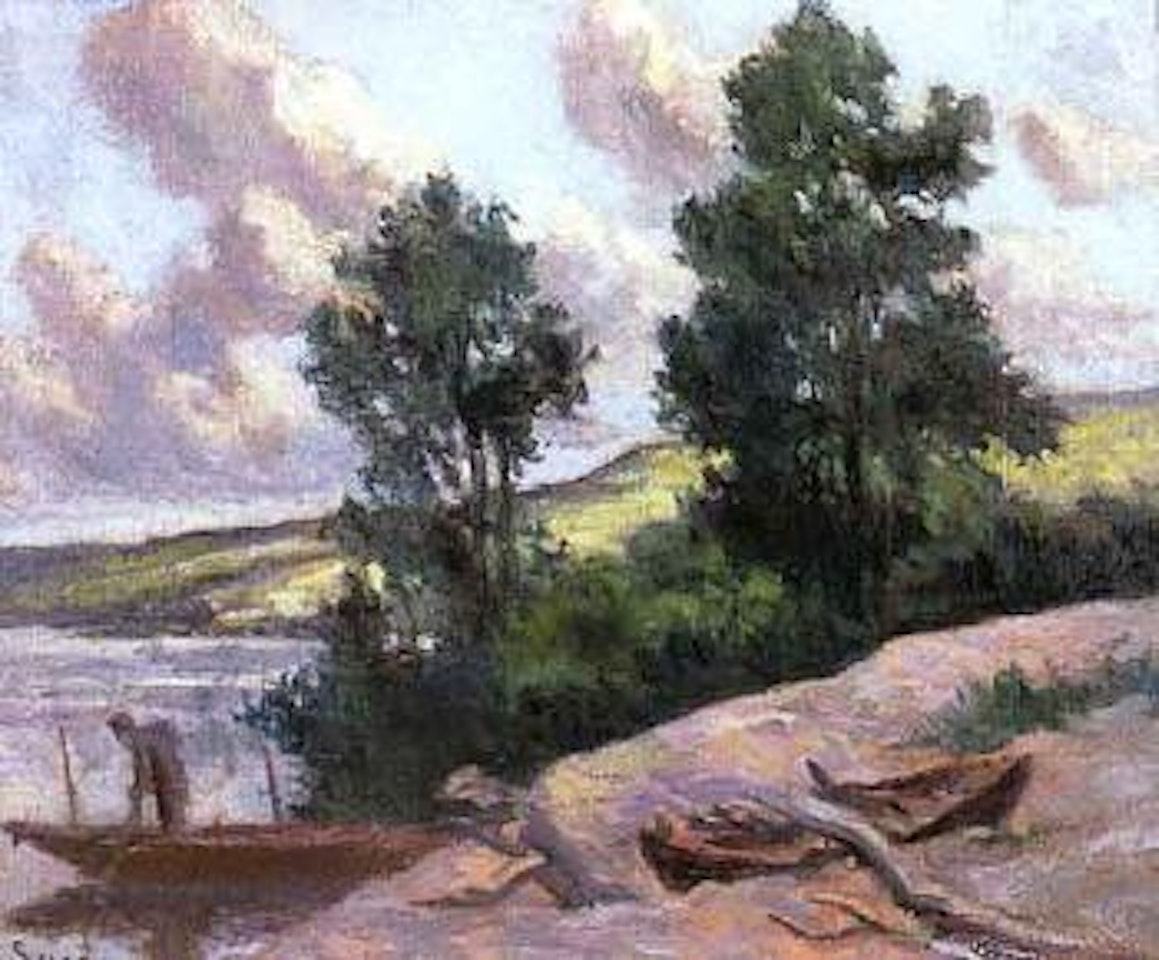 Pecheur aux environs de Rolleboise by Maximilien Luce