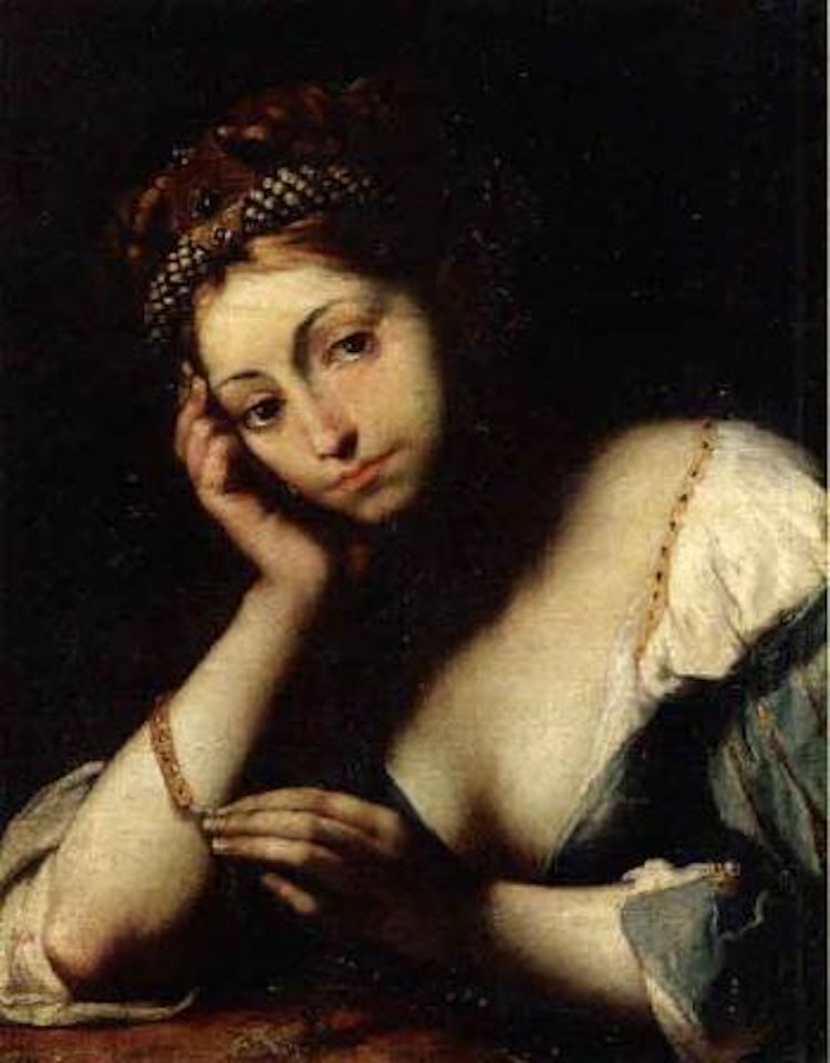 Queen Vashti, crying by Italian School