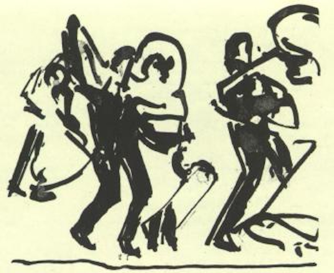 Dancing couples by Ernst Ludwig Kirchner