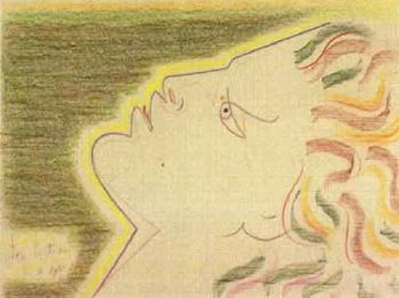 Tete d'homme by Jean Cocteau