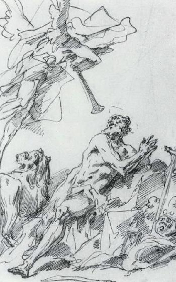 Angel appearing to St Hieronymus by Gaspare Diziani