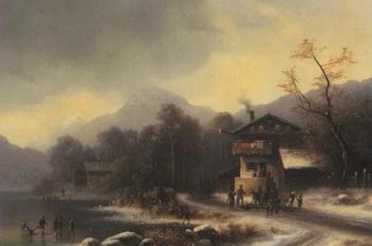 Winter lake landscape by Anton Doll