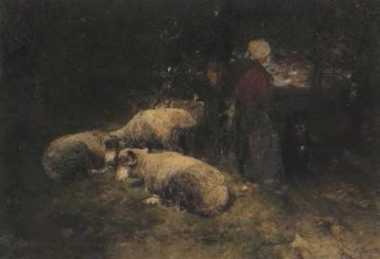 Resting in woodland by Heinrich von Zugel