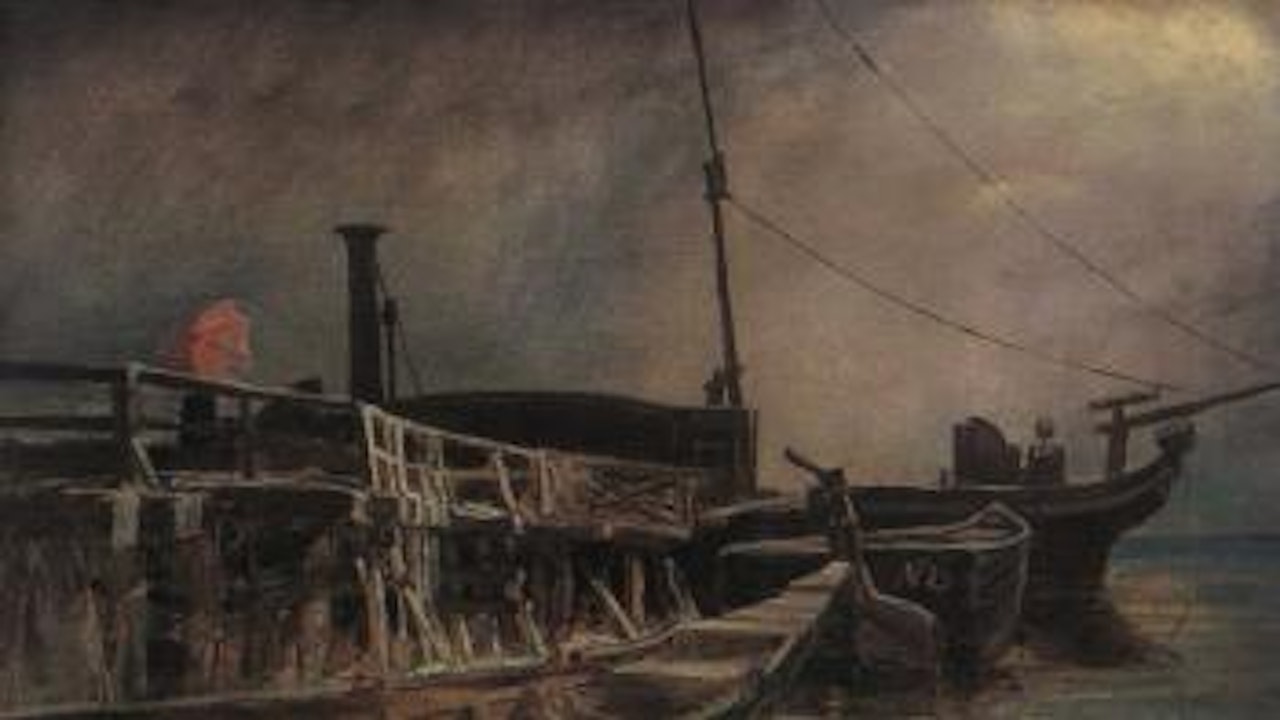Landing stage, Ammersee by Carl Spitzweg