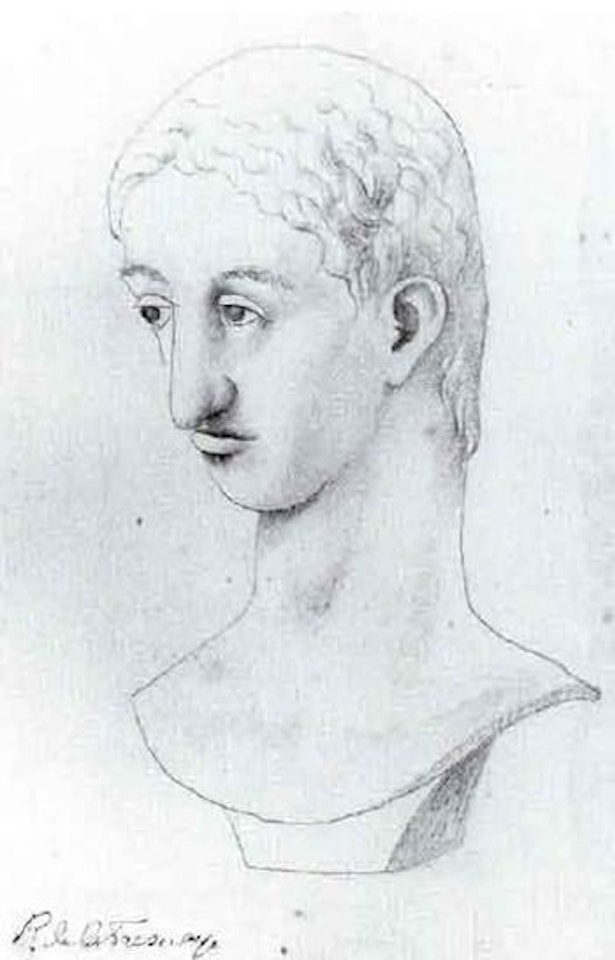 Buste d'homme sculpte by Roger de la Fresnaye