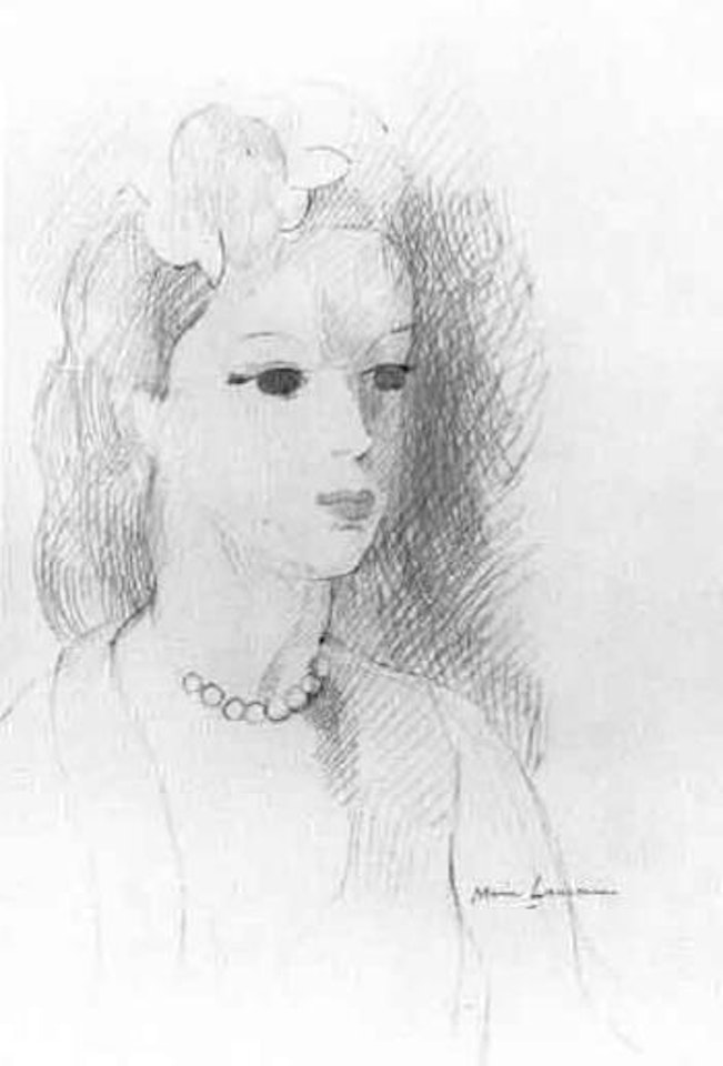 Jeune fille en buste by Marie Laurencin