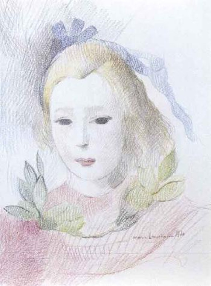 Jeune fille aux fleurs by Marie Laurencin