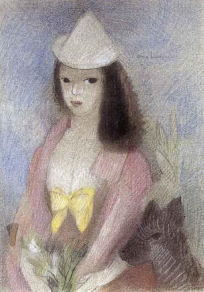 Jeune fille au chien by Marie Laurencin
