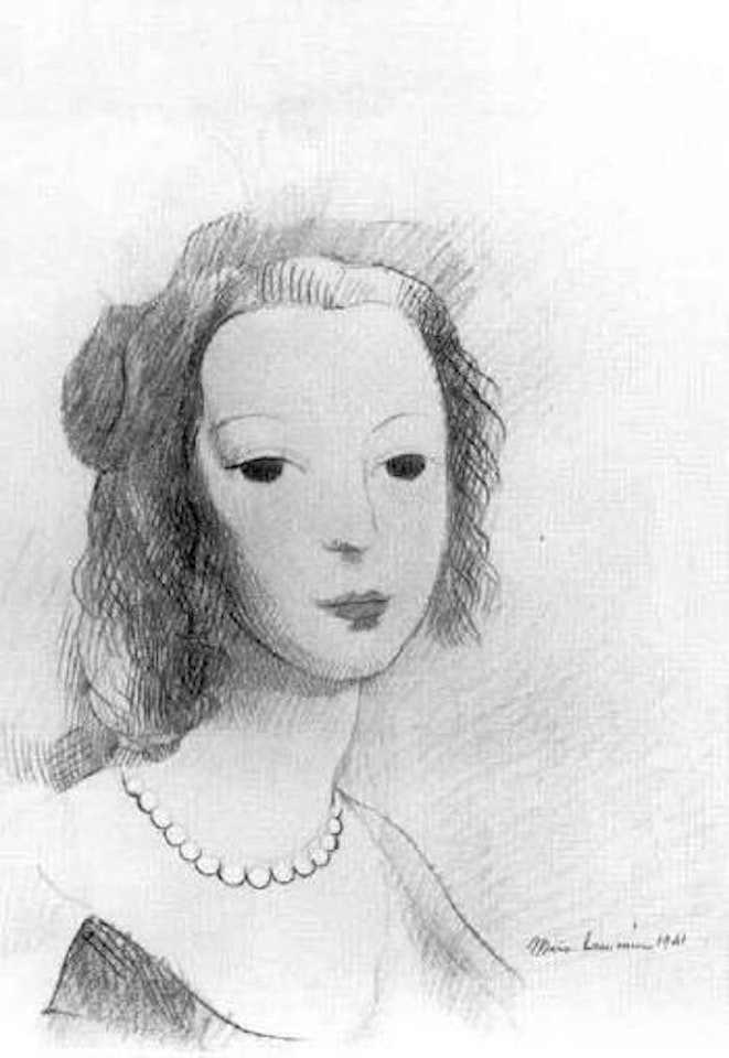 Jeune fille au collier de perles by Marie Laurencin