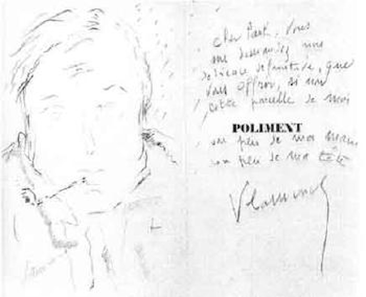 Autoportrait en dedicace by Maurice de Vlaminck