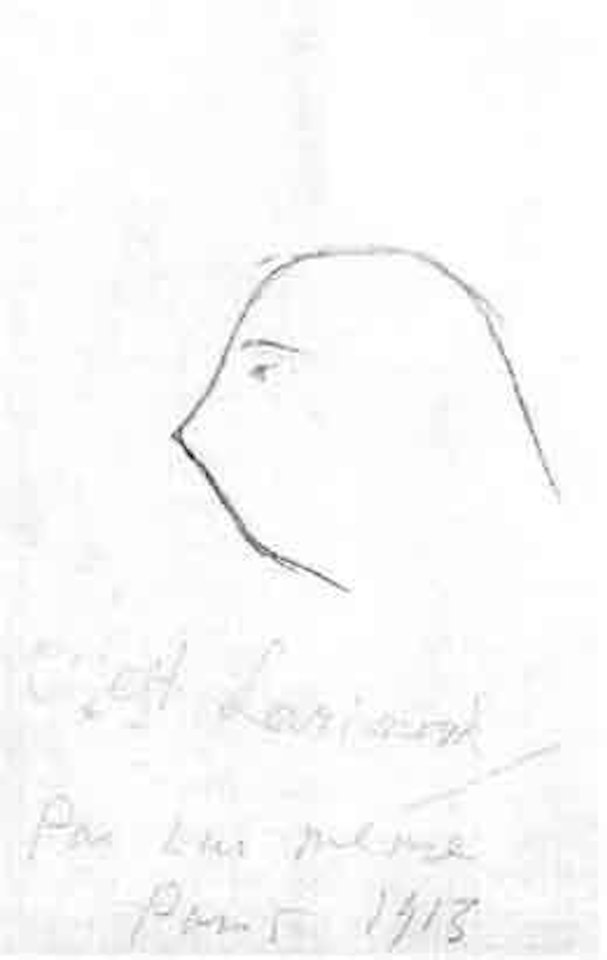 Autocaricature by Mikhail Larionov
