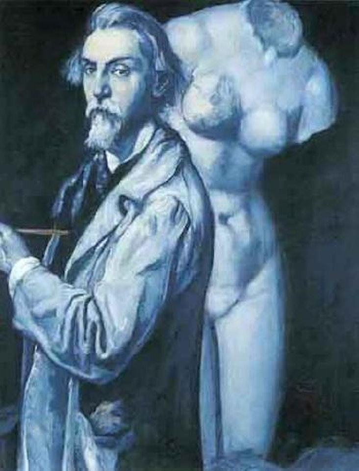 Autoportrait a la statue by Emile Bernard