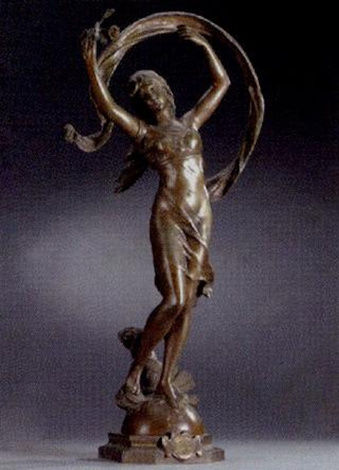 La Rosee, figure of a young woman holding her arms aloft by Mathurin Moreau