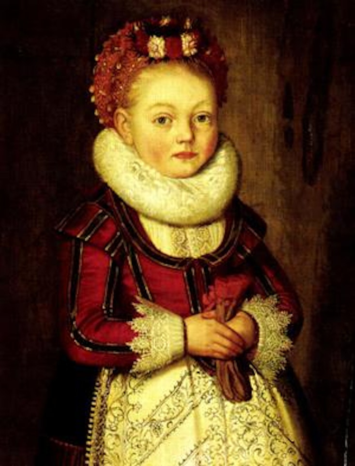 Portrait of young girl by Dutch School