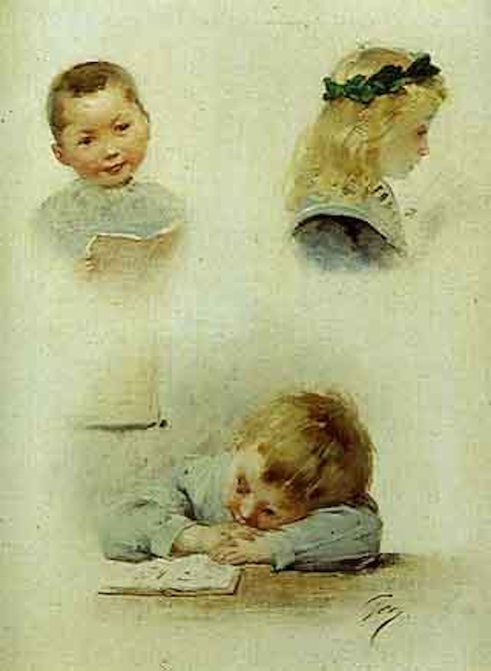 Enfant au livre by Henry Jules Jean Geoffroy