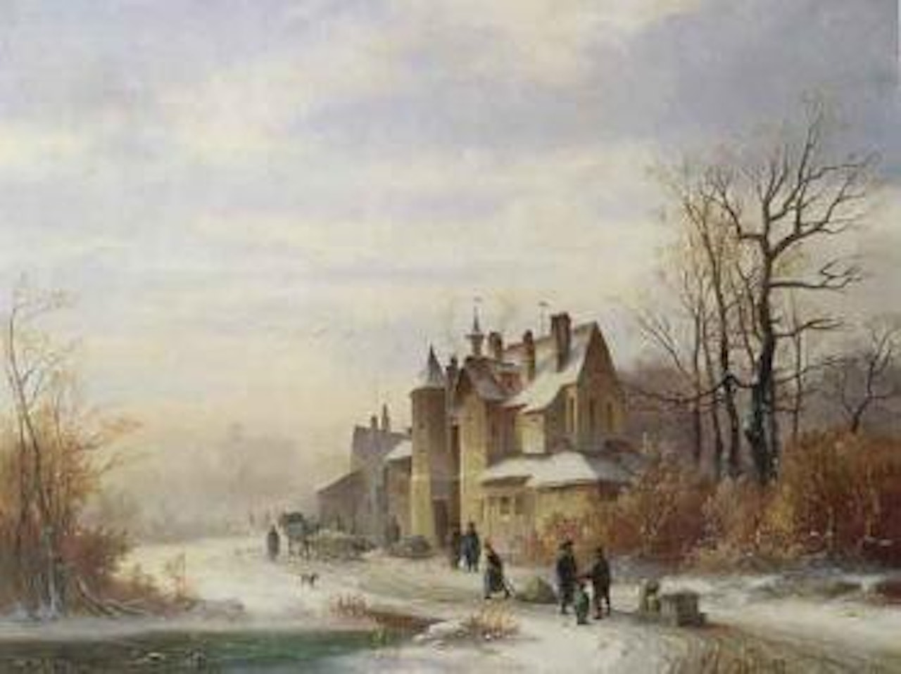Winter landscape by Anton Doll