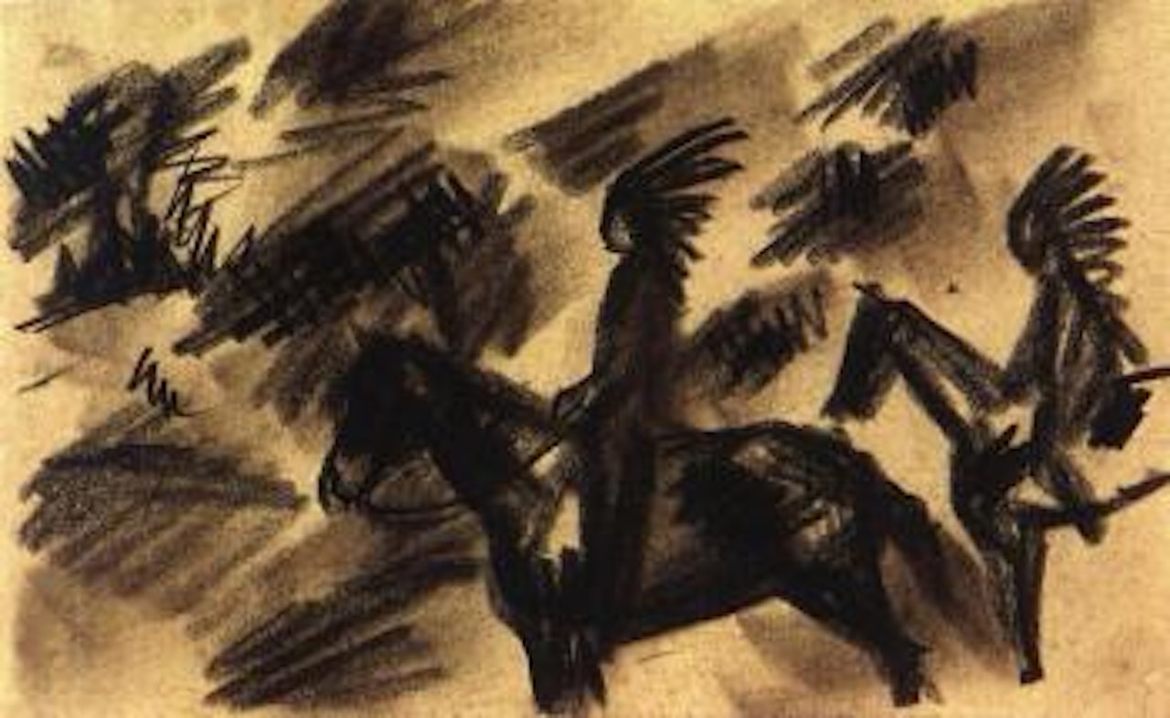 Indians on horseback by August Macke