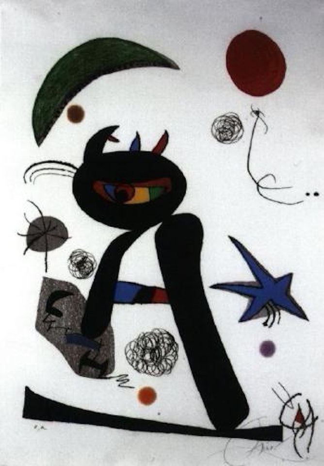 Barbare dan le neige by Joan Miró