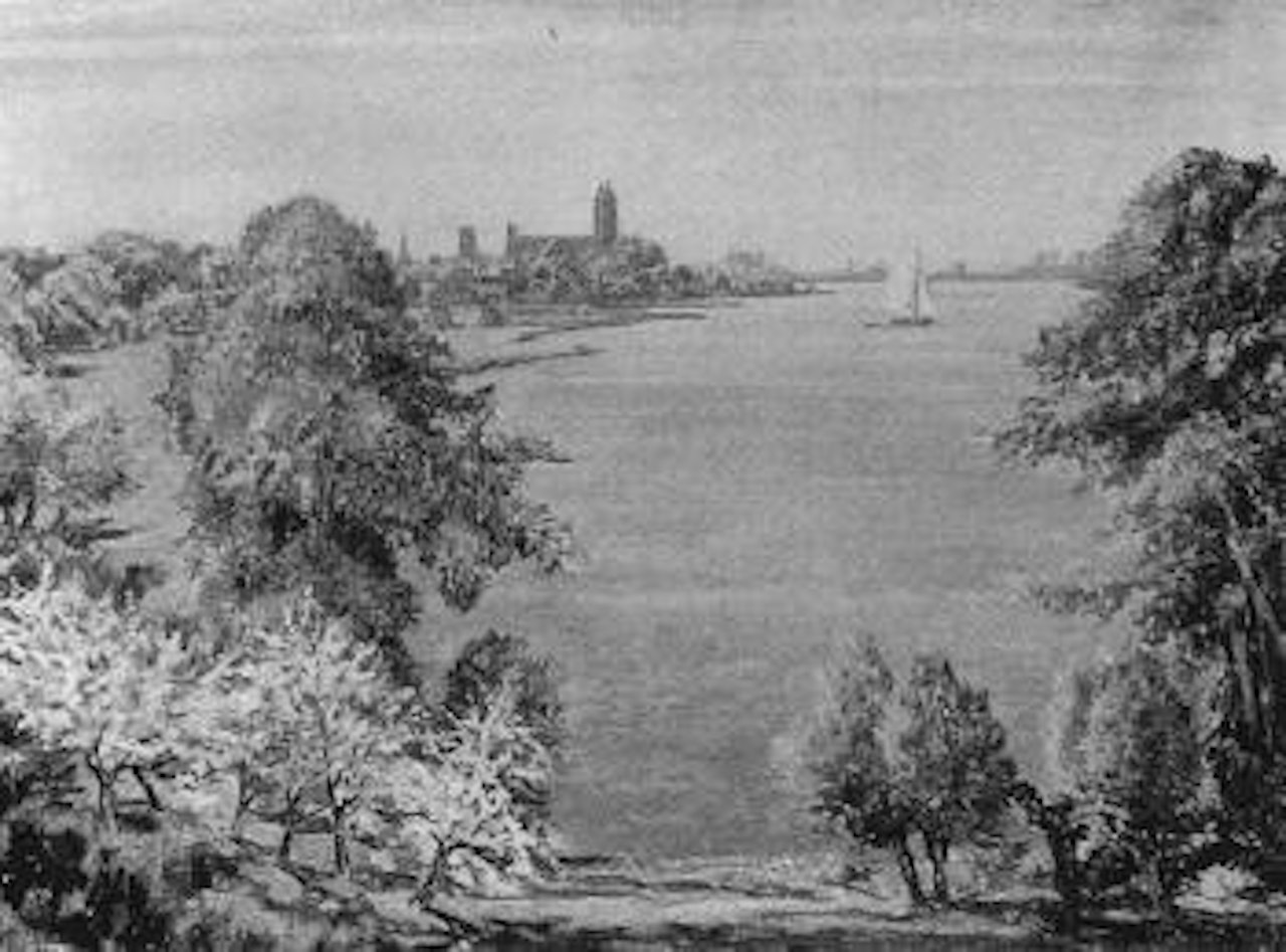 City on lower Rhine by Max Clarenbach
