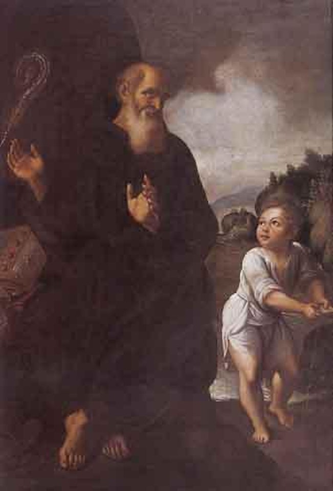 Saint Augustin's doubts about the Holy Trinity by Spanish School