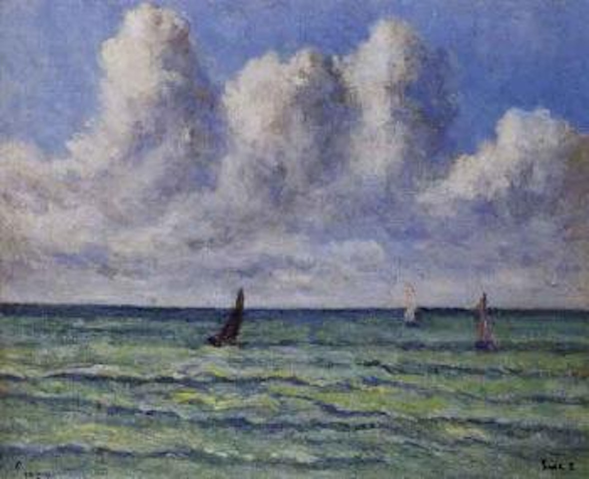 Voiliers au large du Treport by Maximilien Luce