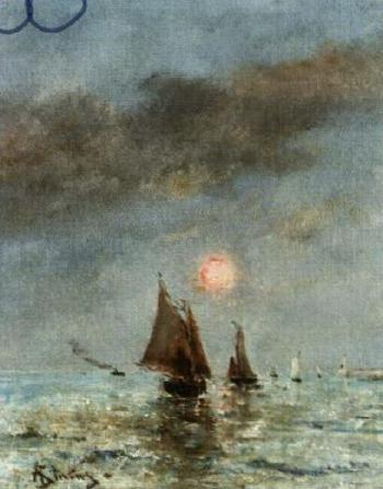 Boats at dusk by Alfred Stevens