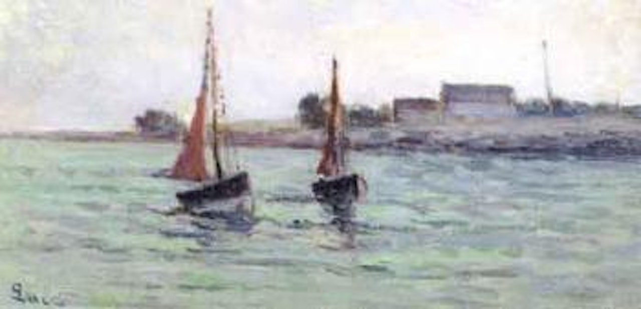 Voiliers a Honfleur by Maximilien Luce