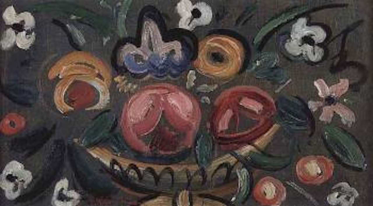 Bouquet de fleurs dans une coupe by Othon Friesz