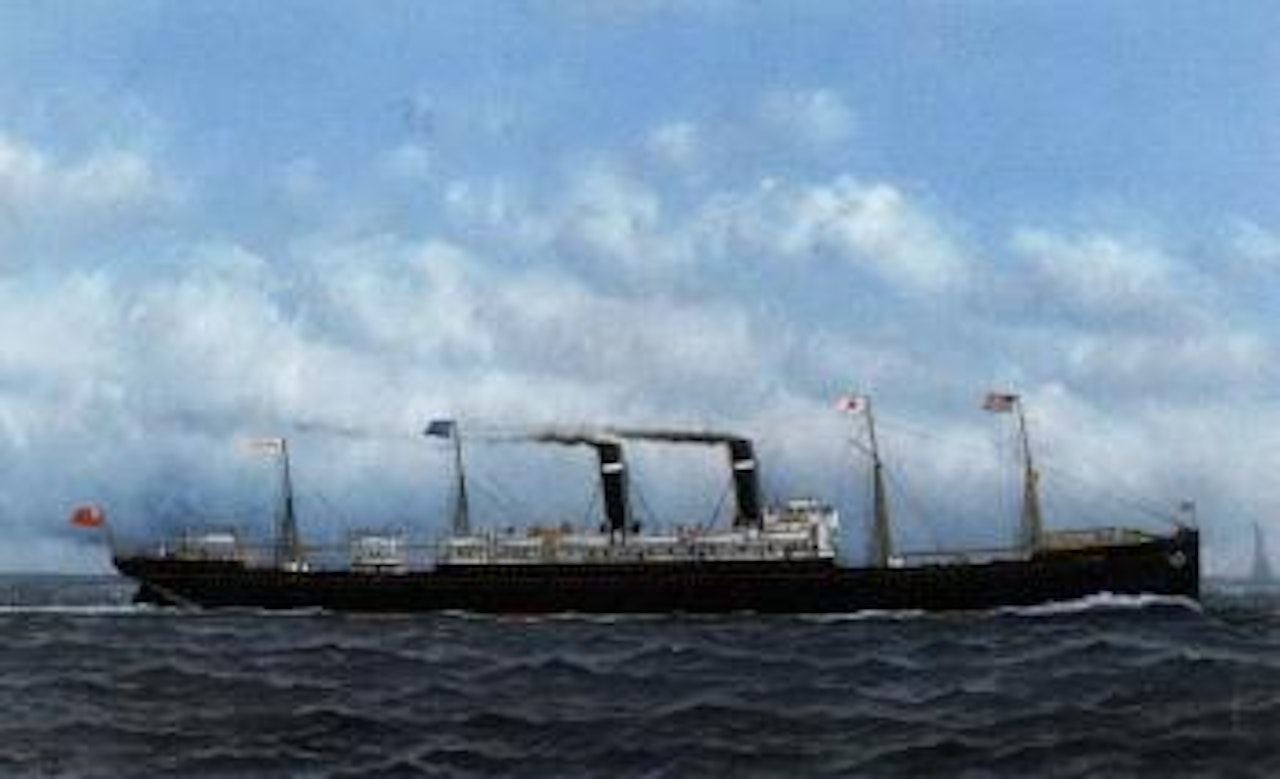 Zeeland with the Statue of Liberty, New York, in the distance by Antonio Jacobsen
