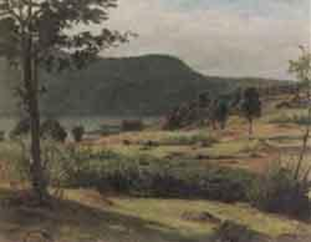 Landscape with farm yard by Anders Monsen Askevold