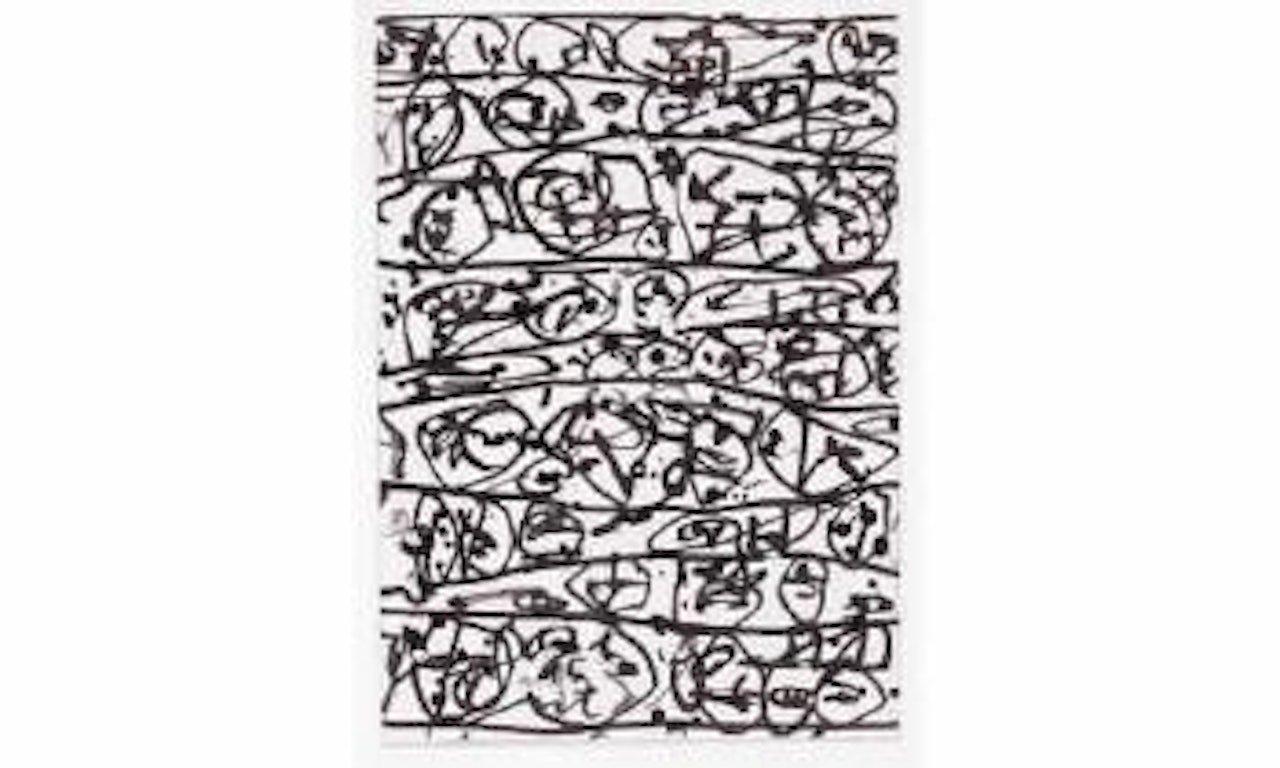 Projet pour tapis by Antonio Saura