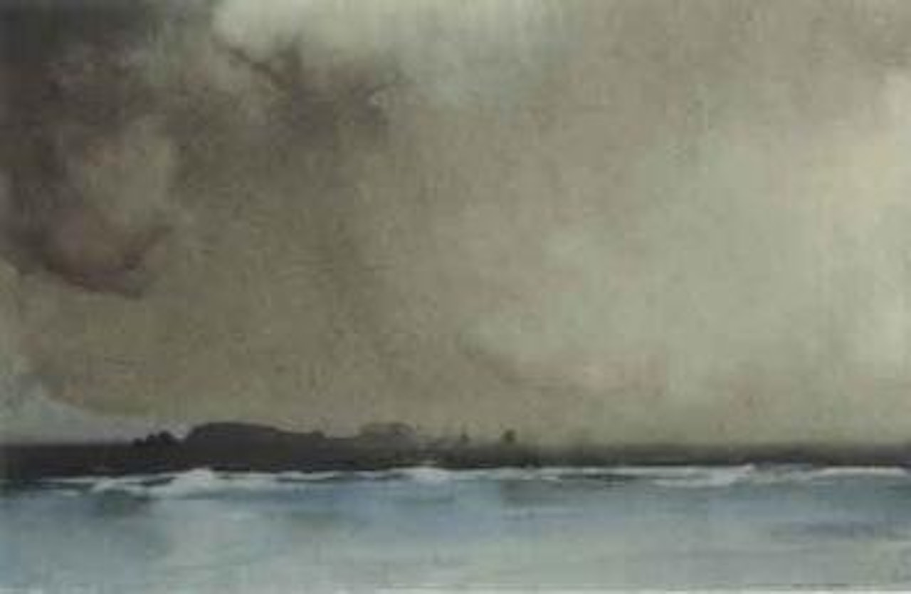 Rain, thunder and wind on the Breton Coast, Isle of Ceyembre by William Russell Flint