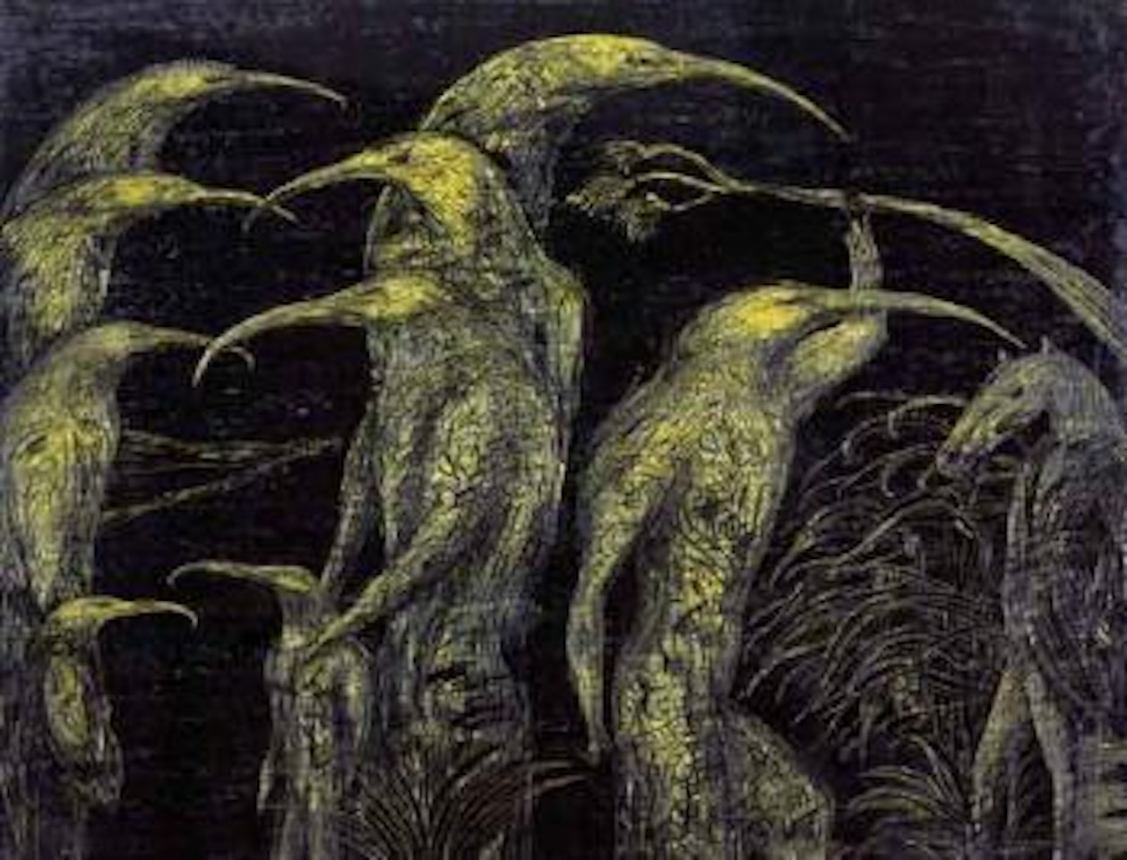 Untitled - bird and horse figures by Bill Hammond