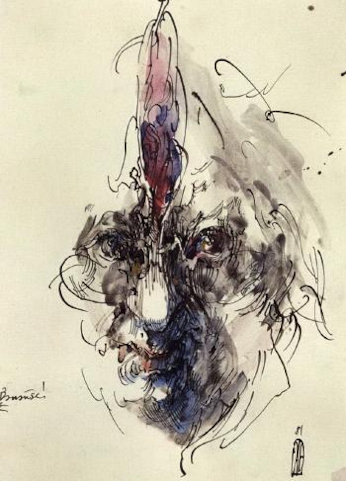Self portrait by Horst Janssen