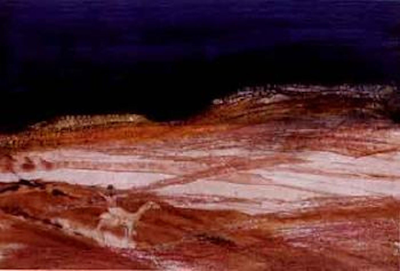 Burke and Wills in landscape by Sidney Nolan