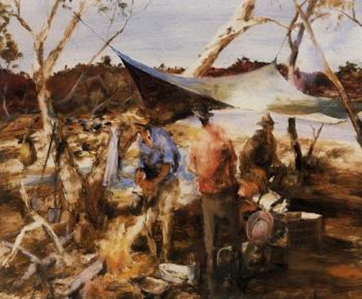 Artist's camp, Palmer River, gold diggings, Cape York, North Queensland by Hugh Sawrey