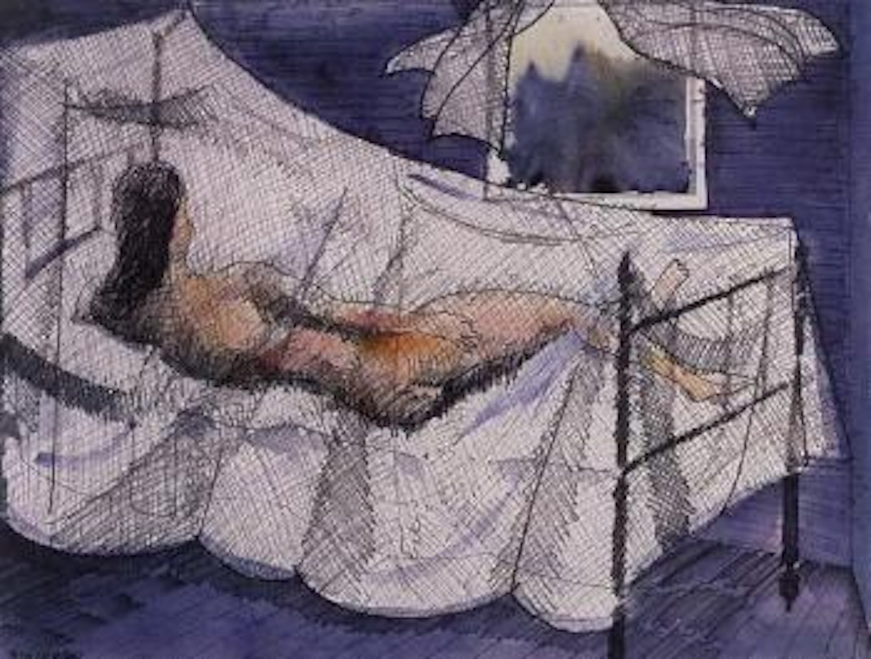 Hot night's sleep by Charles Blackman