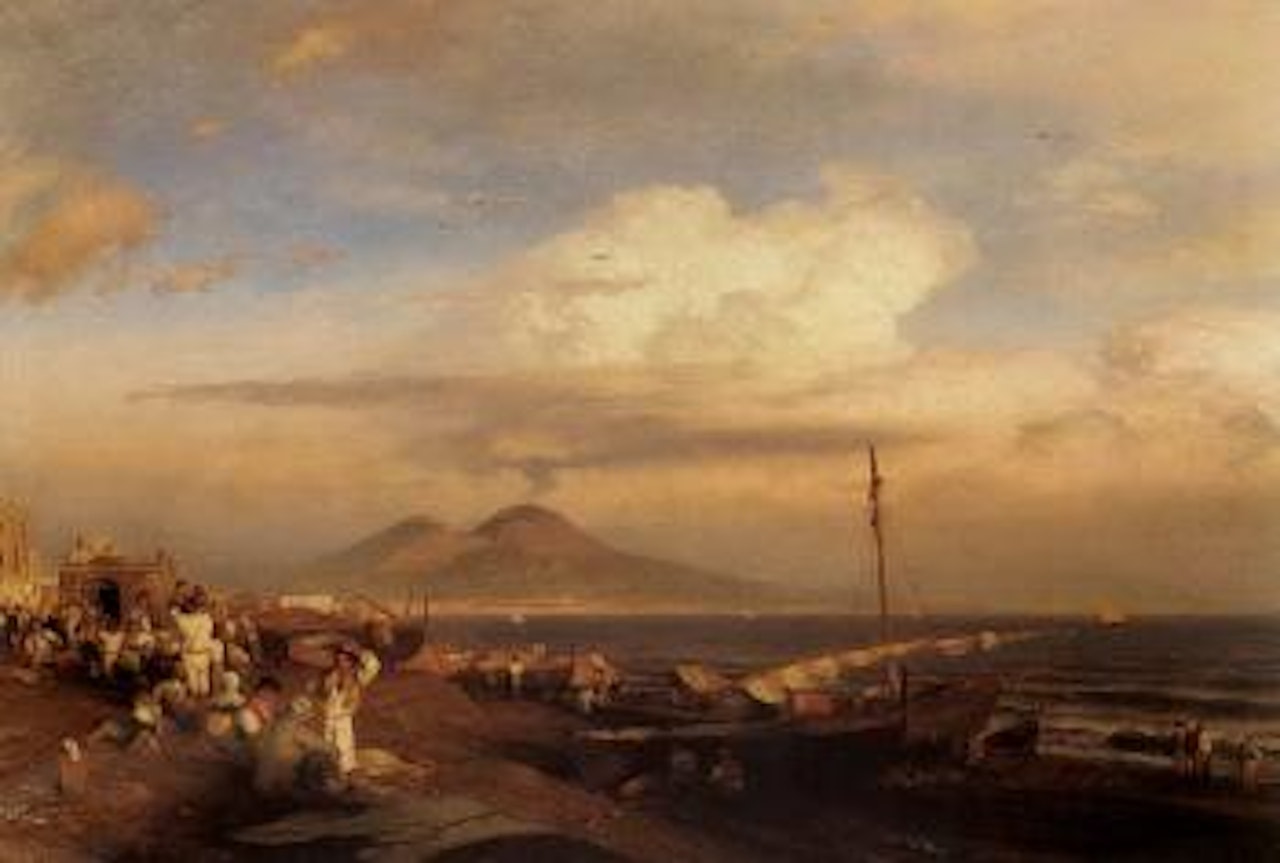 Beach of Naples by Oswald Achenbach