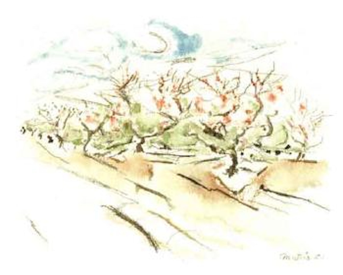 Peach trees in blossom by John Marin