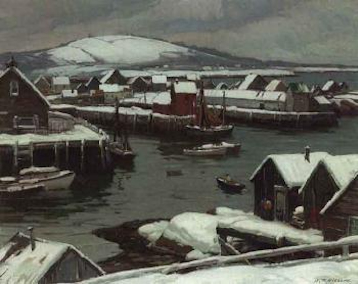 Grey weather, Rockport Harbour by Aldro Thompson Hibbard