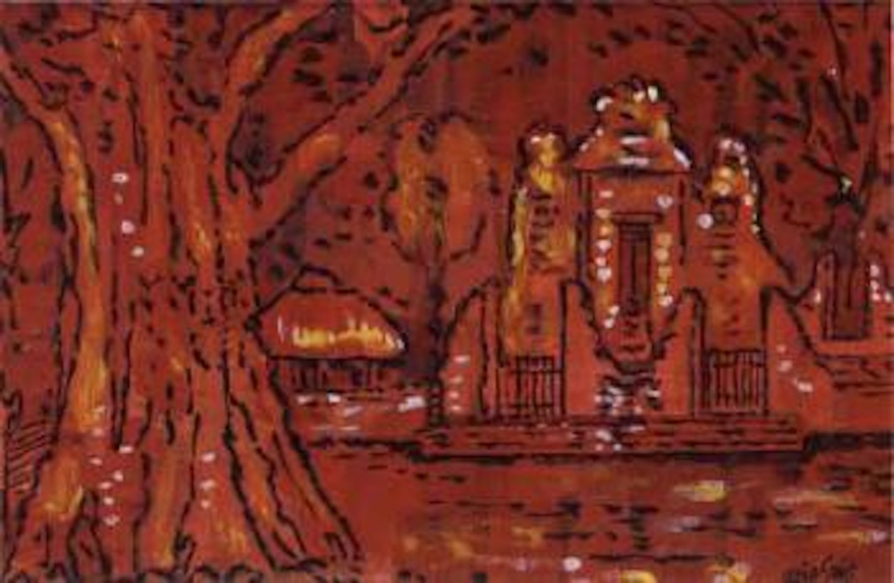 Red pura, red temple by Arie Smit