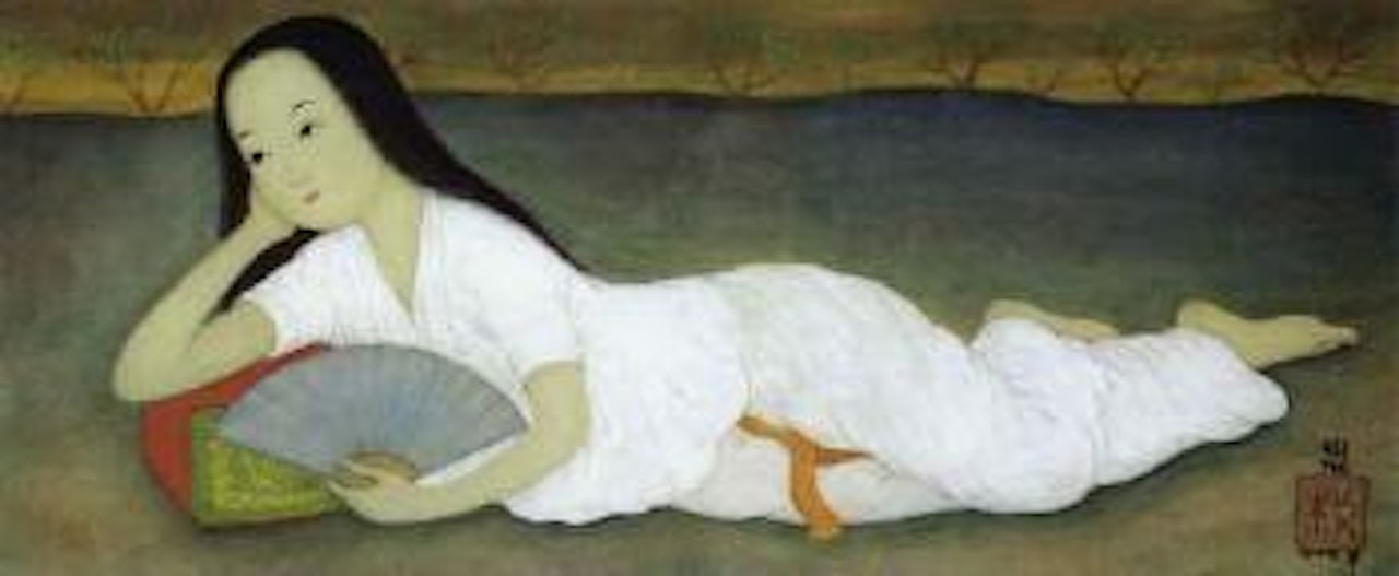 Femme couches a l'eventail by Mai Trung Thu